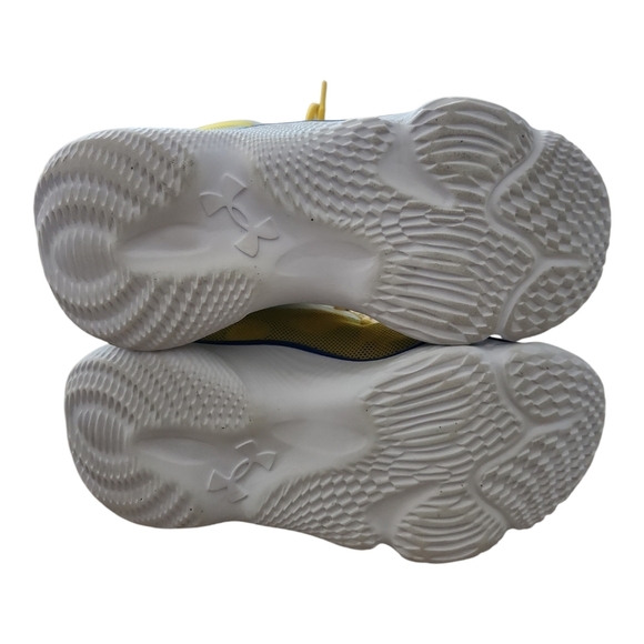 Under Armour Curry Spawn FloTro Basketball Sneaker Lightweight Yellow Blue 7.5 - Picture 8 of 8